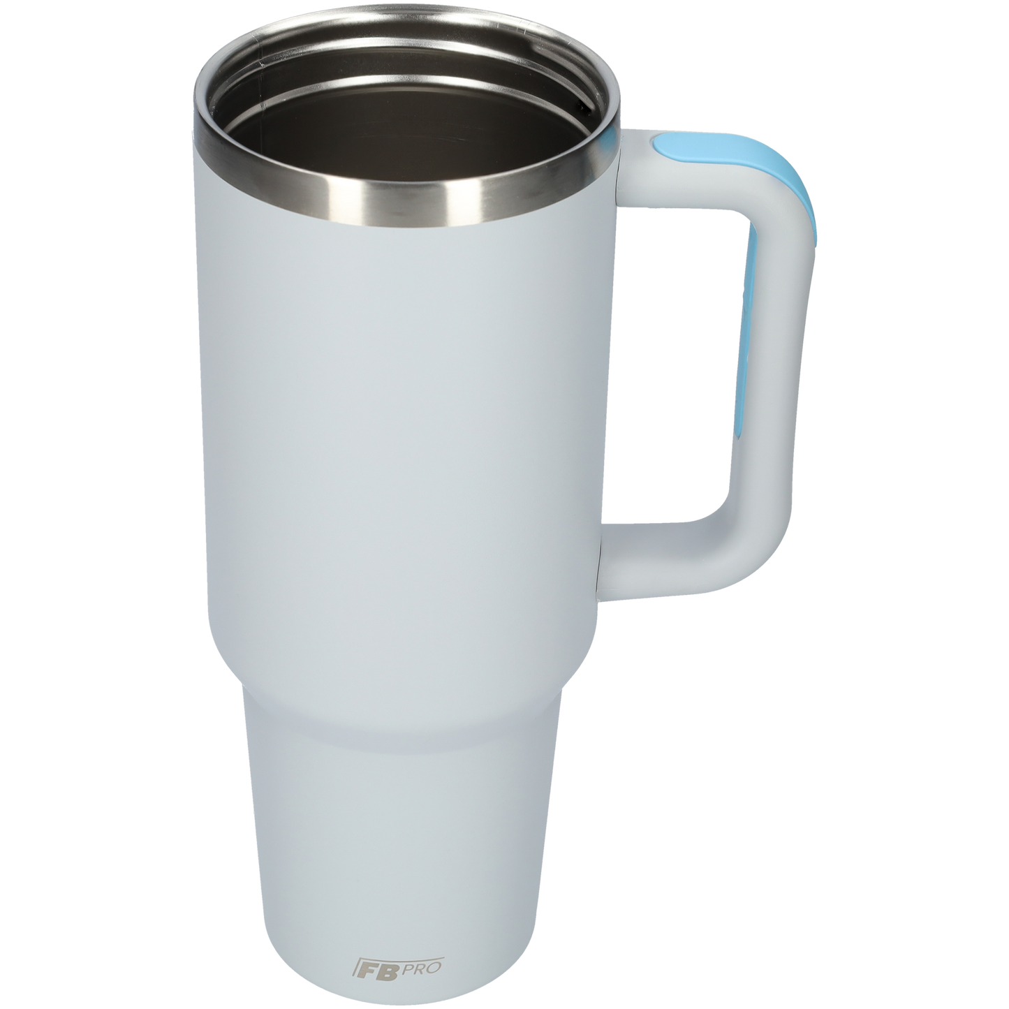 Thermos drinkbeker tumbler 1.2L met handvat en rietje - Thermosbeker - 1200 ML - Grijs