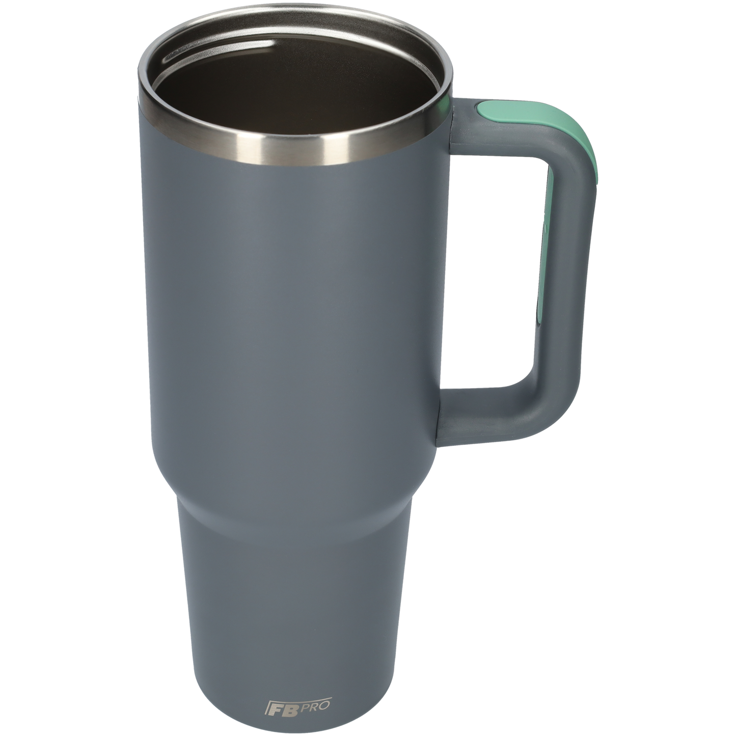 Thermos drinkbeker tumbler 1.2L met handvat en rietje - Thermosbeker - 1200 ML - Grijs