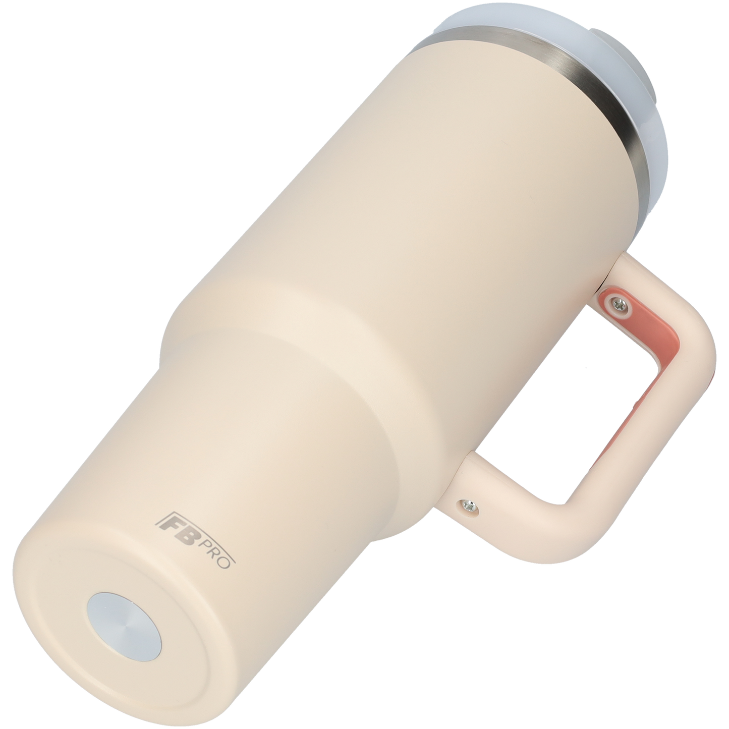 Thermos drinkbeker tumbler 1.2L met handvat en rietje - Thermosbeker - 1200 ML - Licht Roze