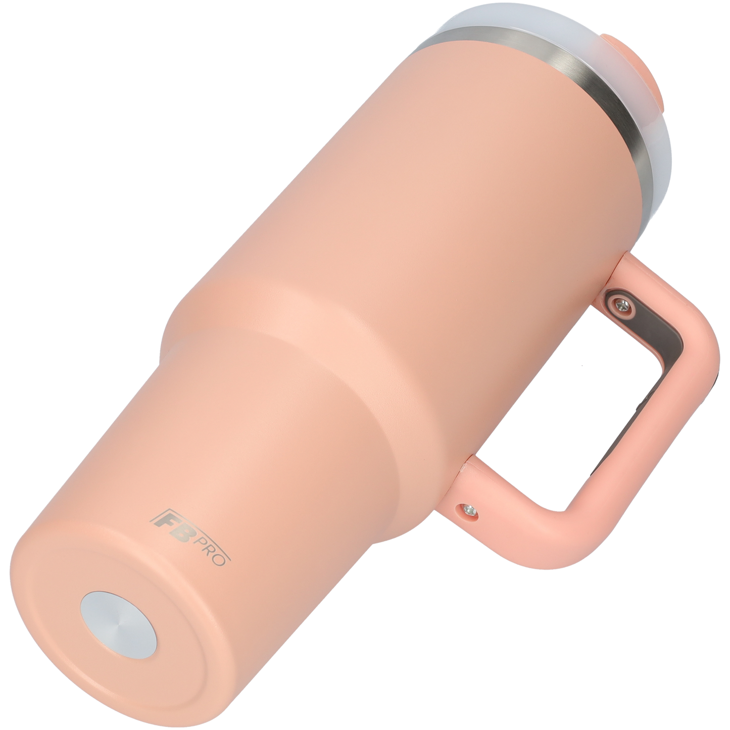 Thermos drinkbeker tumbler 1.2L met handvat en rietje - Thermosbeker - 1200 ML - Zalm Roze