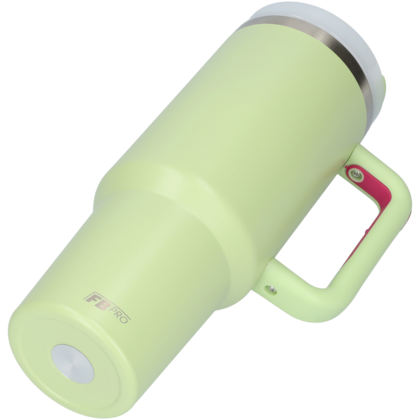 Thermos drinkbeker tumbler 1.2L met handvat en rietje - Thermosbeker - 1200 ML - Lichtgroen