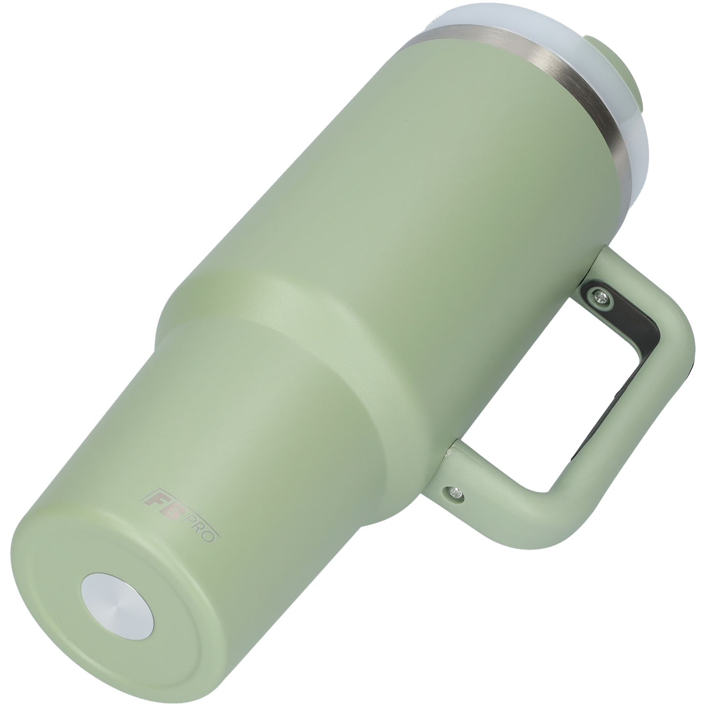 Thermos drinkbeker tumbler 1.2L met handvat en rietje - Thermosbeker - 1200 ML - Leger Groen