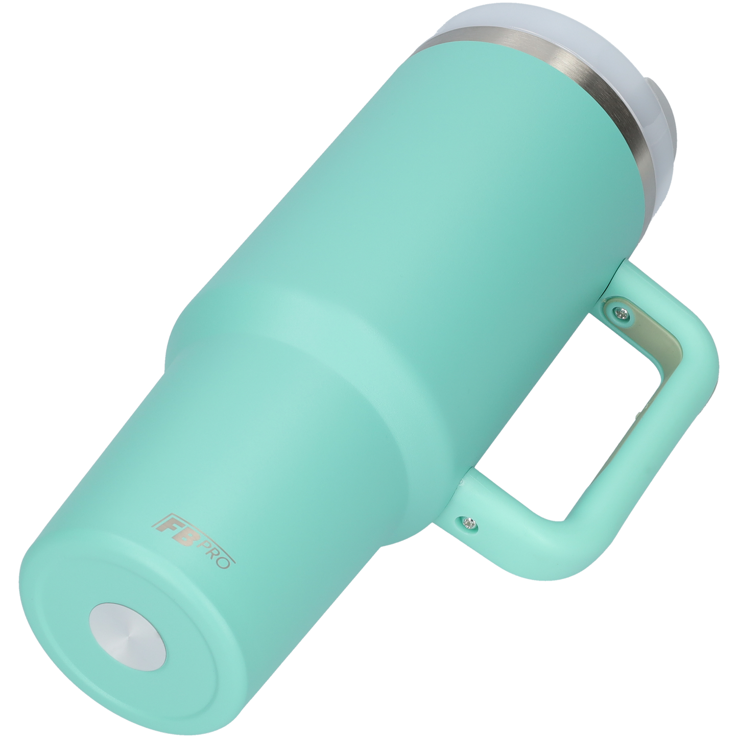 Thermos drinkbeker tumbler 1.2L met handvat en rietje - Therosbeker - 1200 ML - Turquoise