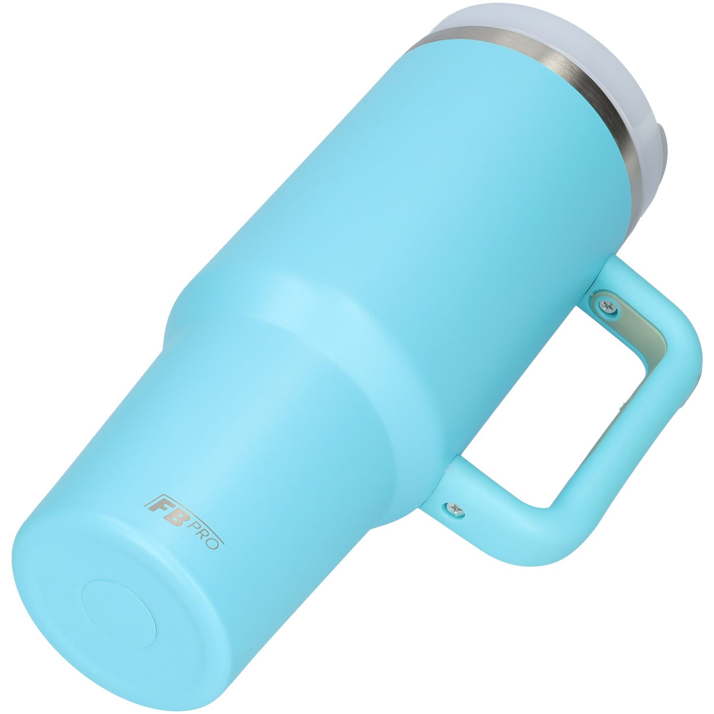 Thermos drinkbeker tumbler 1.2L met handvat en rietje - Thermosbeker - 1200 ML - Licht Blauw