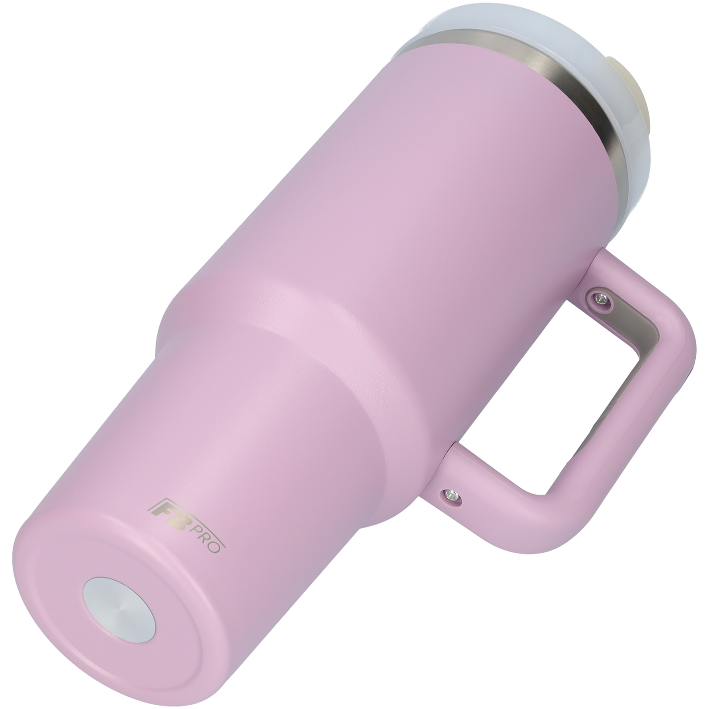 Thermos drinkbeker tumbler 1.2L met handvat en rietje - Thermosbeker - 1200 ML - Paars