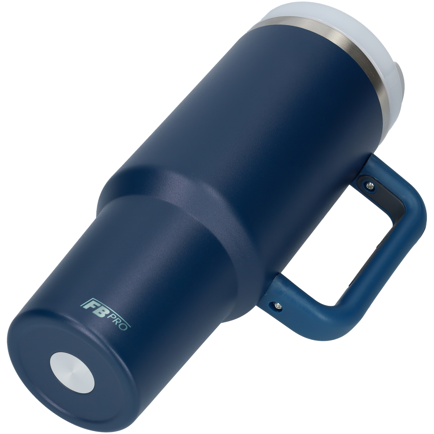 Thermos drinkbeker tumbler 1.2L met handvat en rietje - Thermosbeker - 1200 ML - Middernacht Blauw
