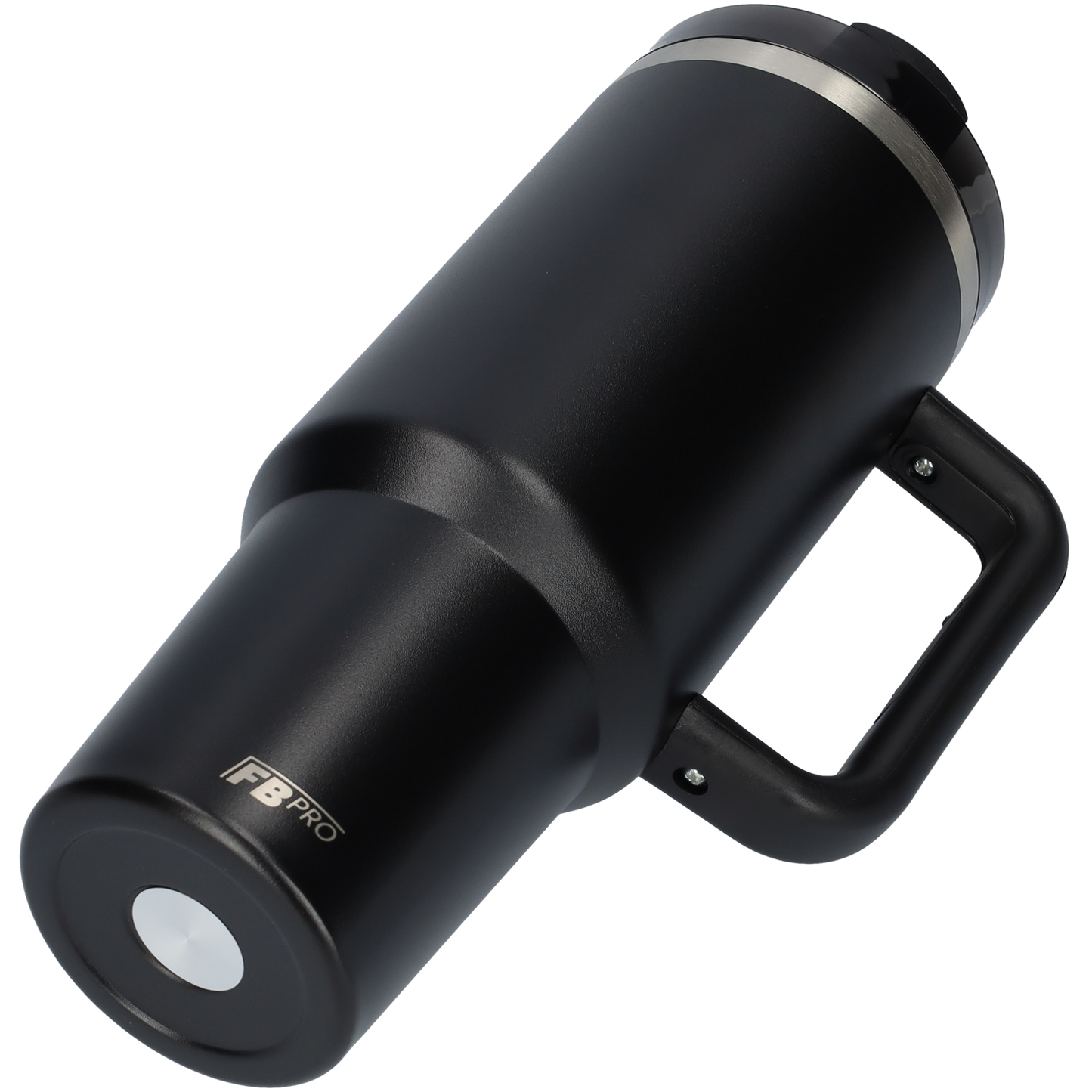 Thermos drinkbeker tumbler 1.2L met handvat en rietje - Thermosbeker - 1200 ML - Zwart