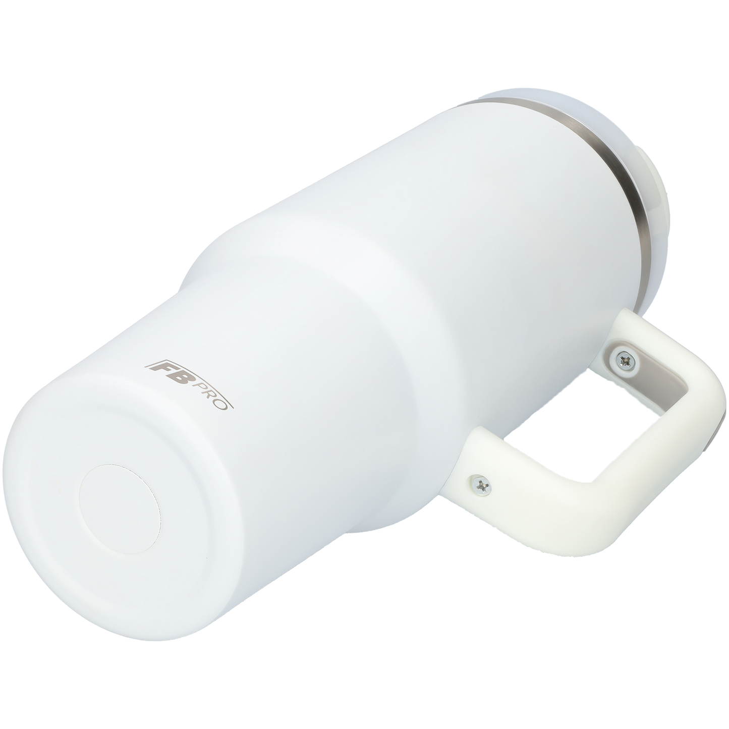 Thermos drinkbeker tumbler 1.2L met handvat en rietje - Thermosbeker - 1200 ML - Wit