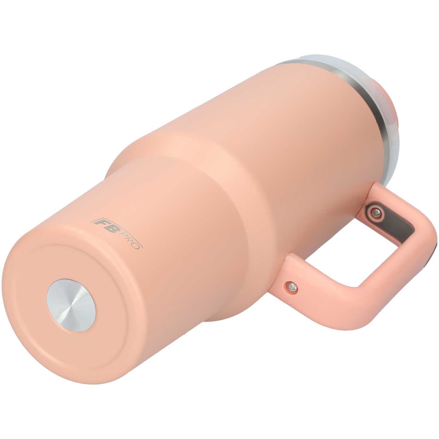 Thermos drinkbeker tumbler 1.2L met handvat en rietje - Thermosbeker - 1200 ML - Zalm Roze