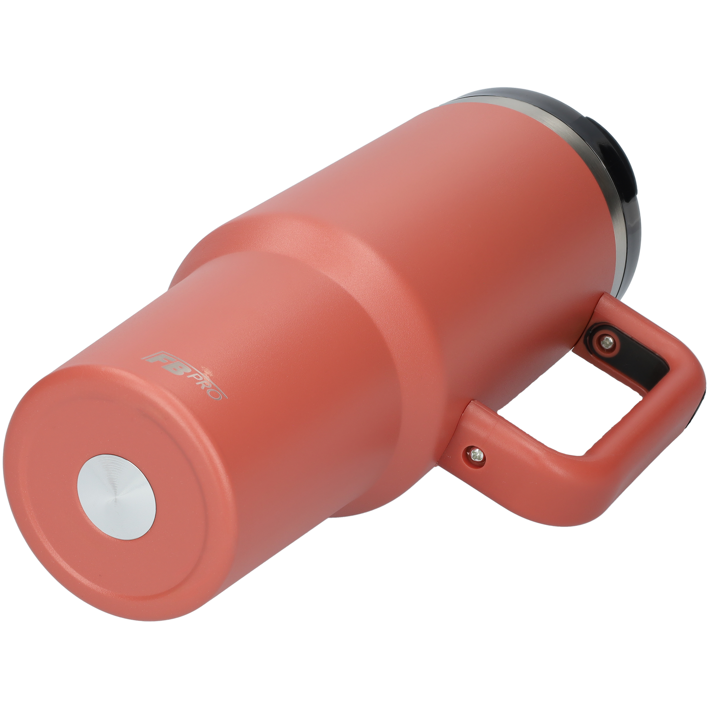 Thermos drinkbeker tumbler 1.2L met handvat en rietje - Thermosbeker - 1200 ML - Rood