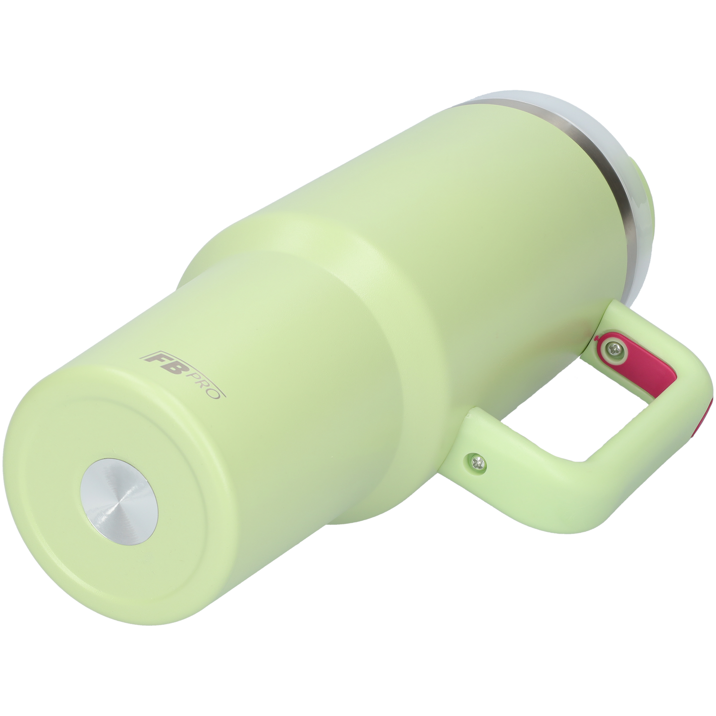 Thermos drinkbeker tumbler 1.2L met handvat en rietje - Thermosbeker - 1200 ML - Lichtgroen