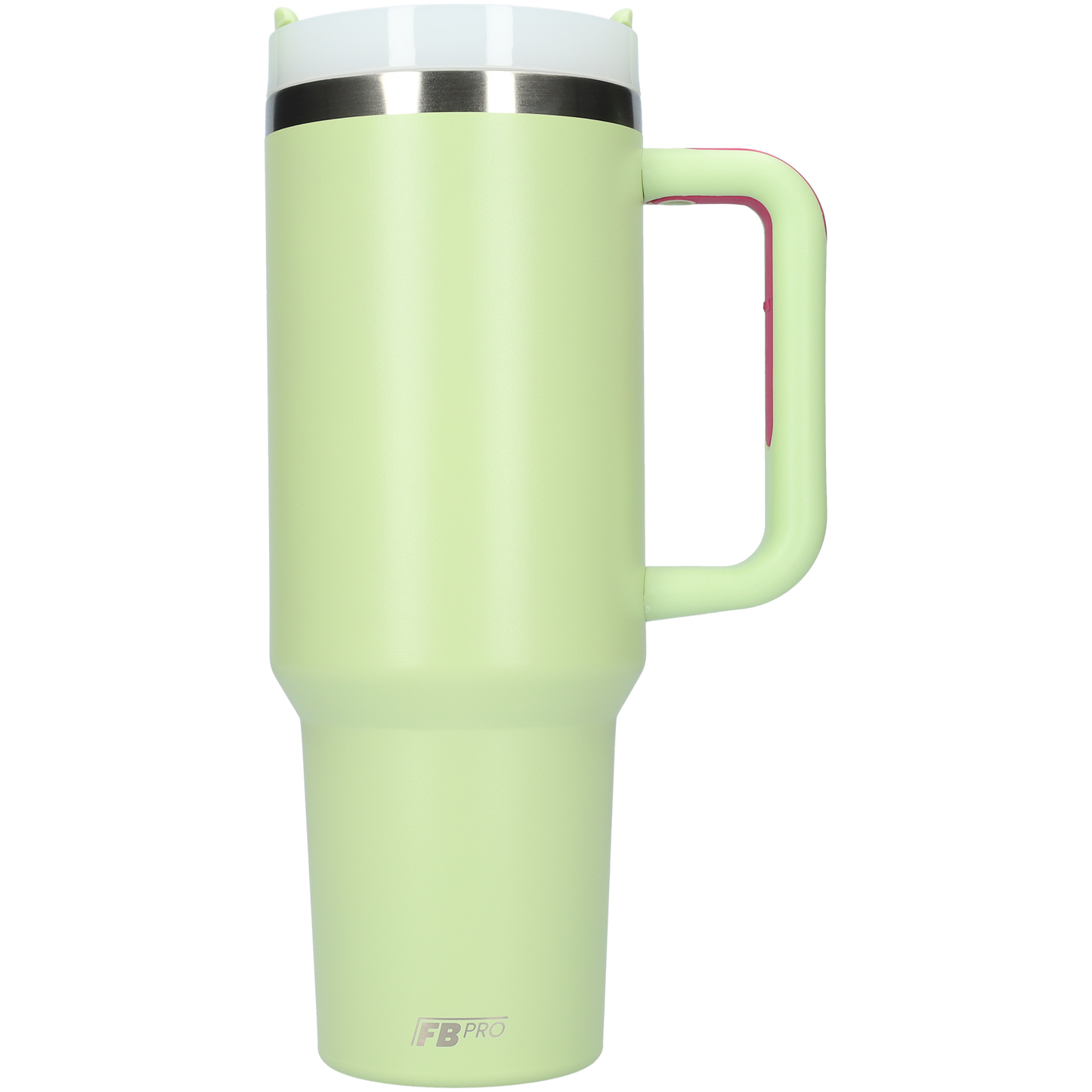 Thermos drinkbeker tumbler 1.2L met handvat en rietje - Thermosbeker - 1200 ML - Lichtgroen
