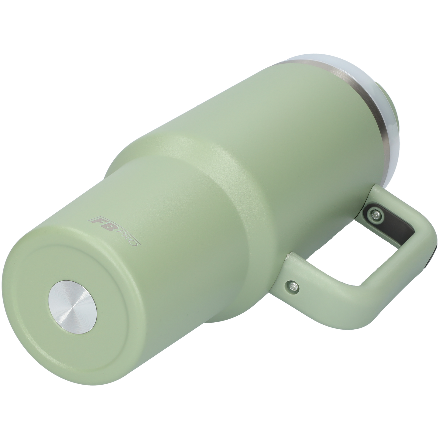 Thermos drinkbeker tumbler 1.2L met handvat en rietje - Thermosbeker - 1200 ML - Leger Groen