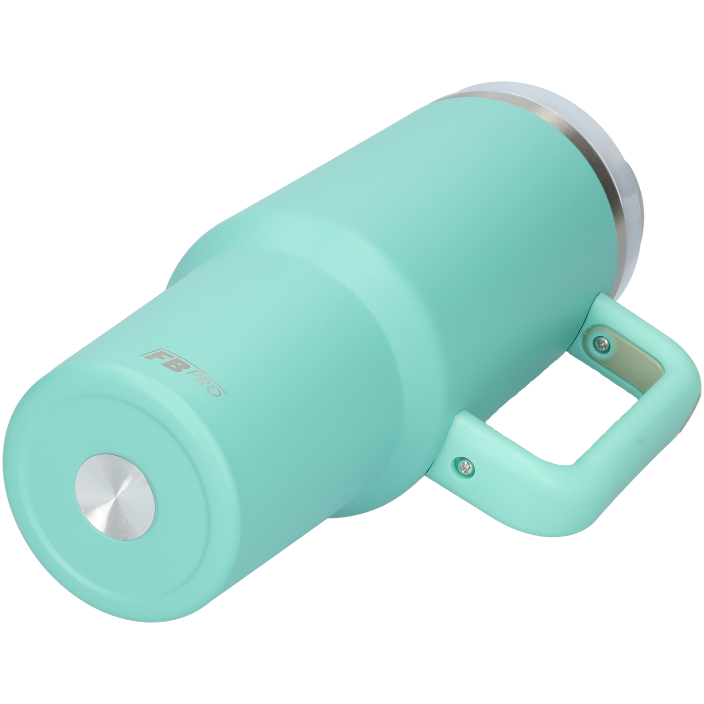 Thermos drinkbeker tumbler 1.2L met handvat en rietje - Therosbeker - 1200 ML - Turquoise