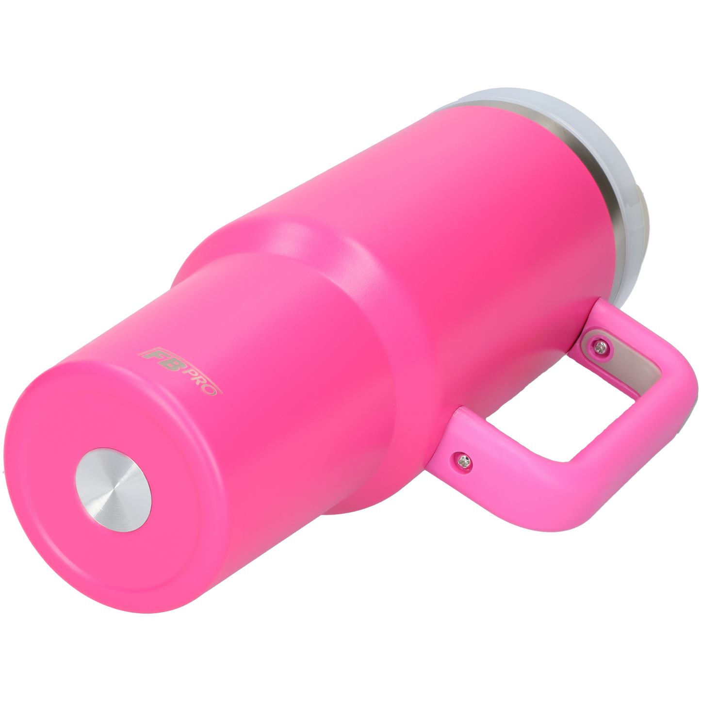 Thermos drinkbeker tumbler 1.2L met handvat en rietje - Thermosbeker - 1200 ML - Roze