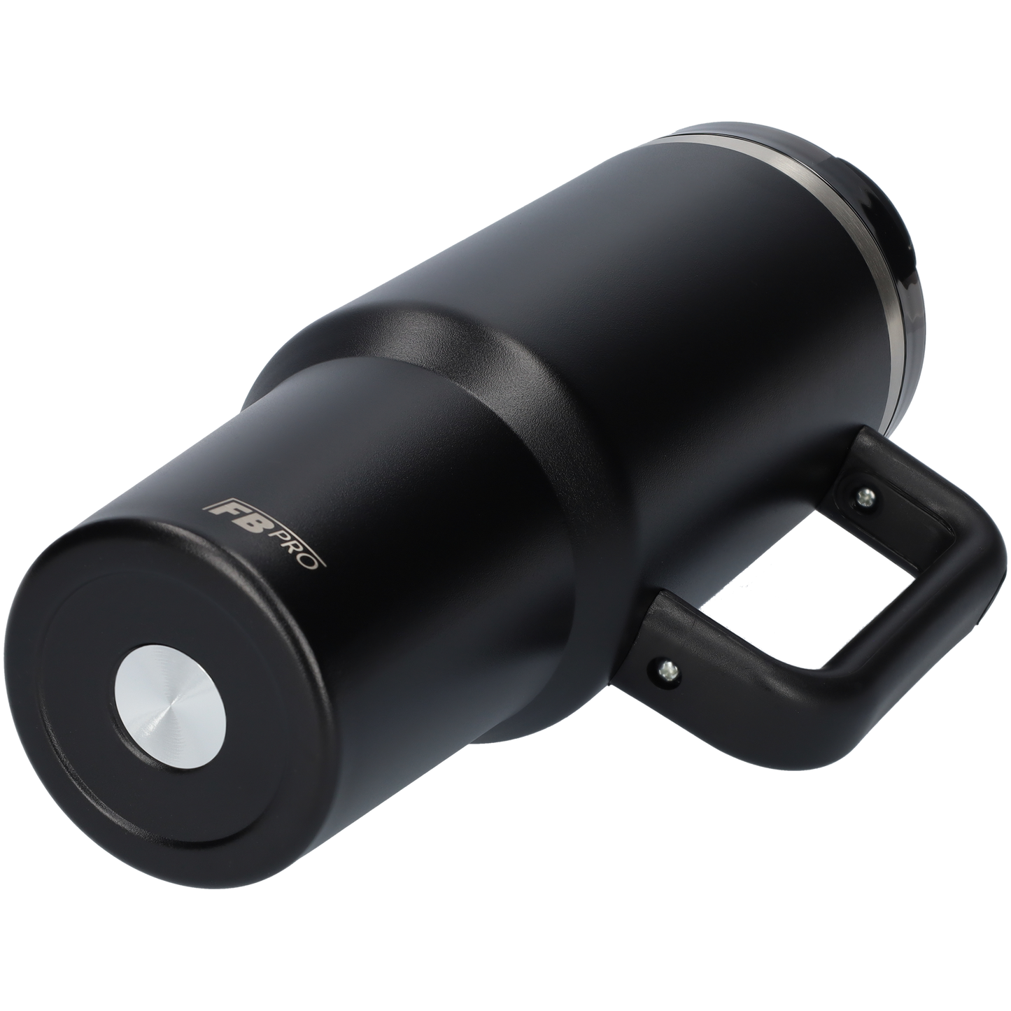 Thermos drinkbeker tumbler 1.2L met handvat en rietje - Thermosbeker - 1200 ML - Zwart