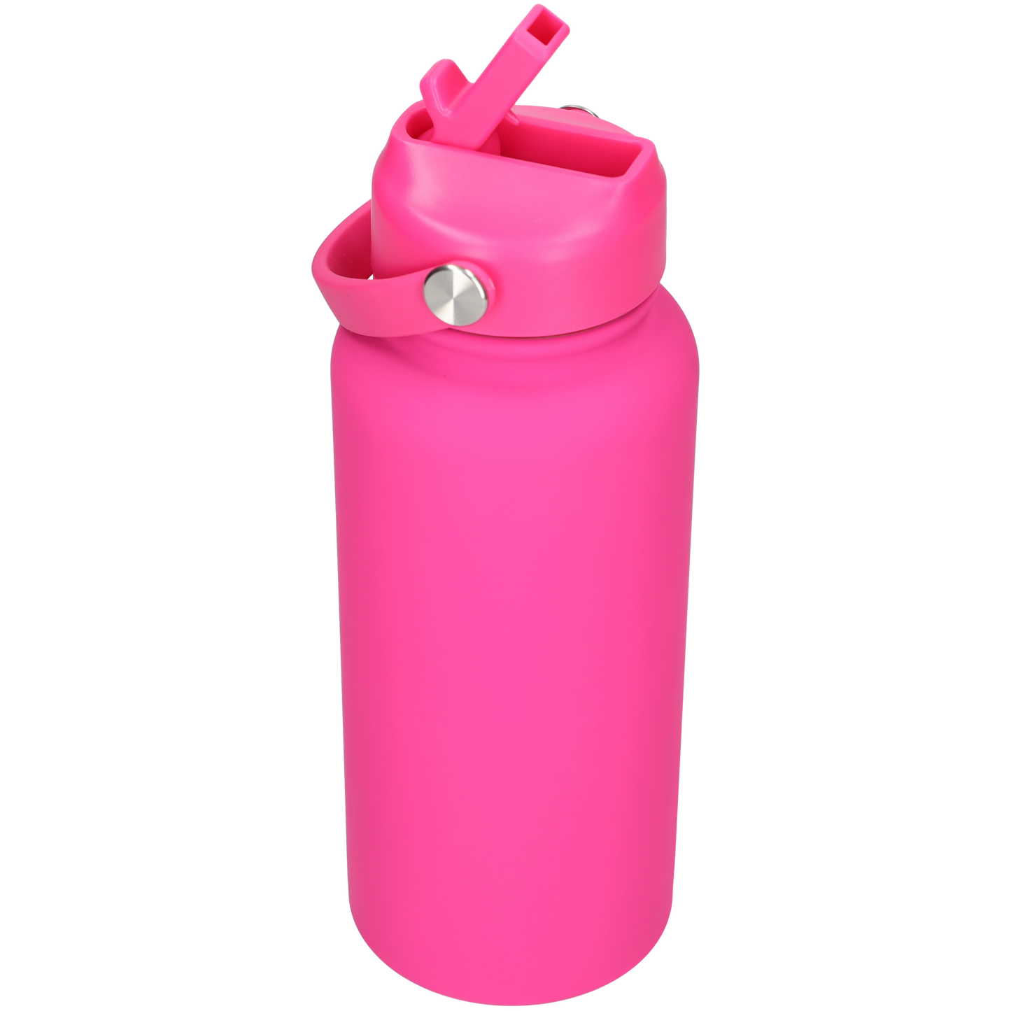 Thermos waterfles 1 liter - Isolerende Waterfles met Draaibare Drinktuit - Houdt Koud Drinken Écht KOUD - Drinkfles voor Volwassenen met Handvat - Hot Pink