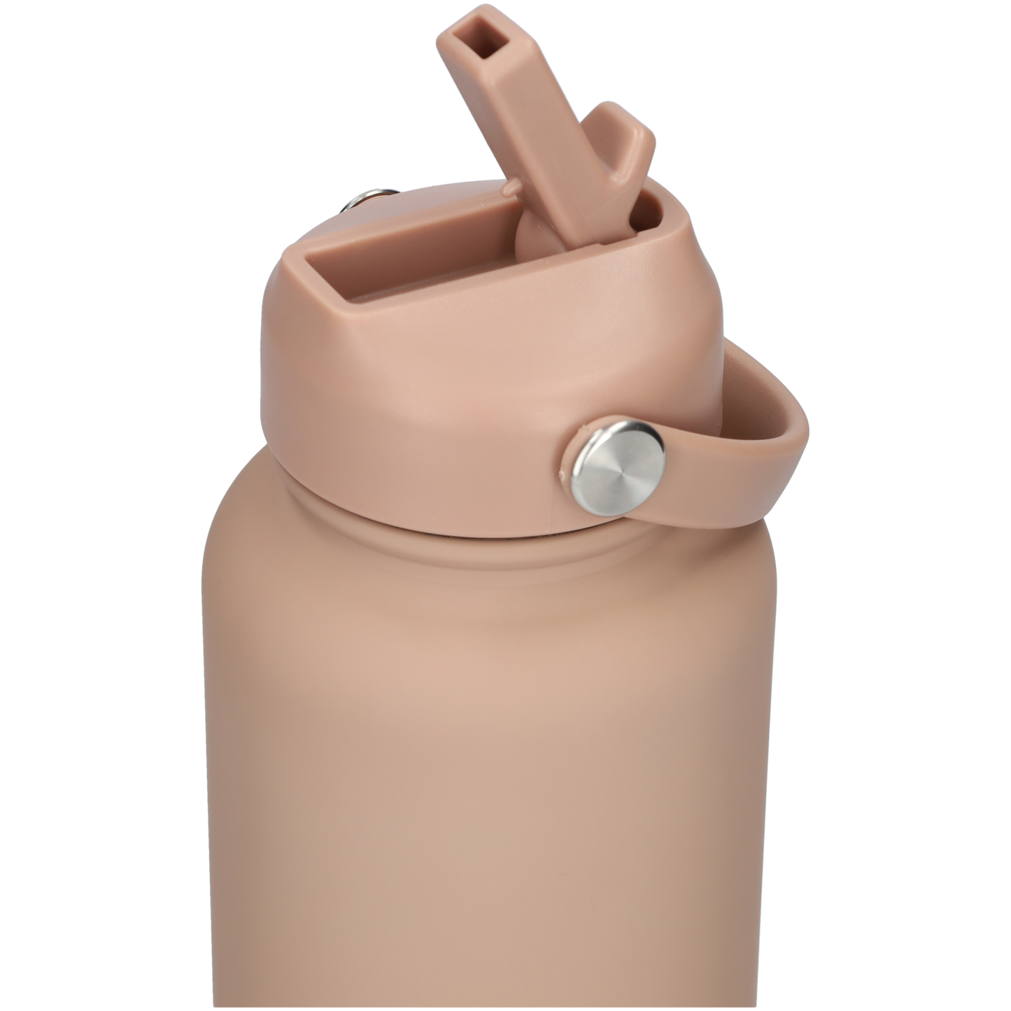 Thermos waterfles 1 liter - Isolerende Waterfles met Draaibare Drinktuit - Houdt Koud Drinken Écht KOUD - Drinkfles voor Volwassenen met Handvat - Tan Brown