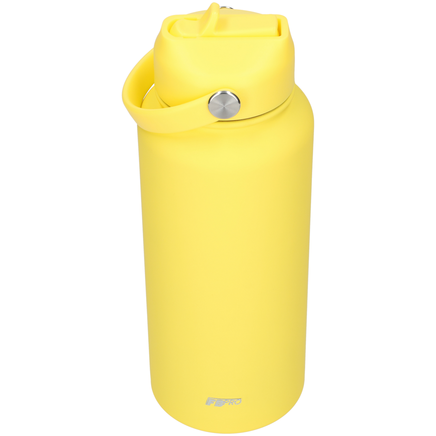 Thermos waterfles 1 liter - Isolerende Waterfles met Draaibare Drinktuit - Lemon Yellow