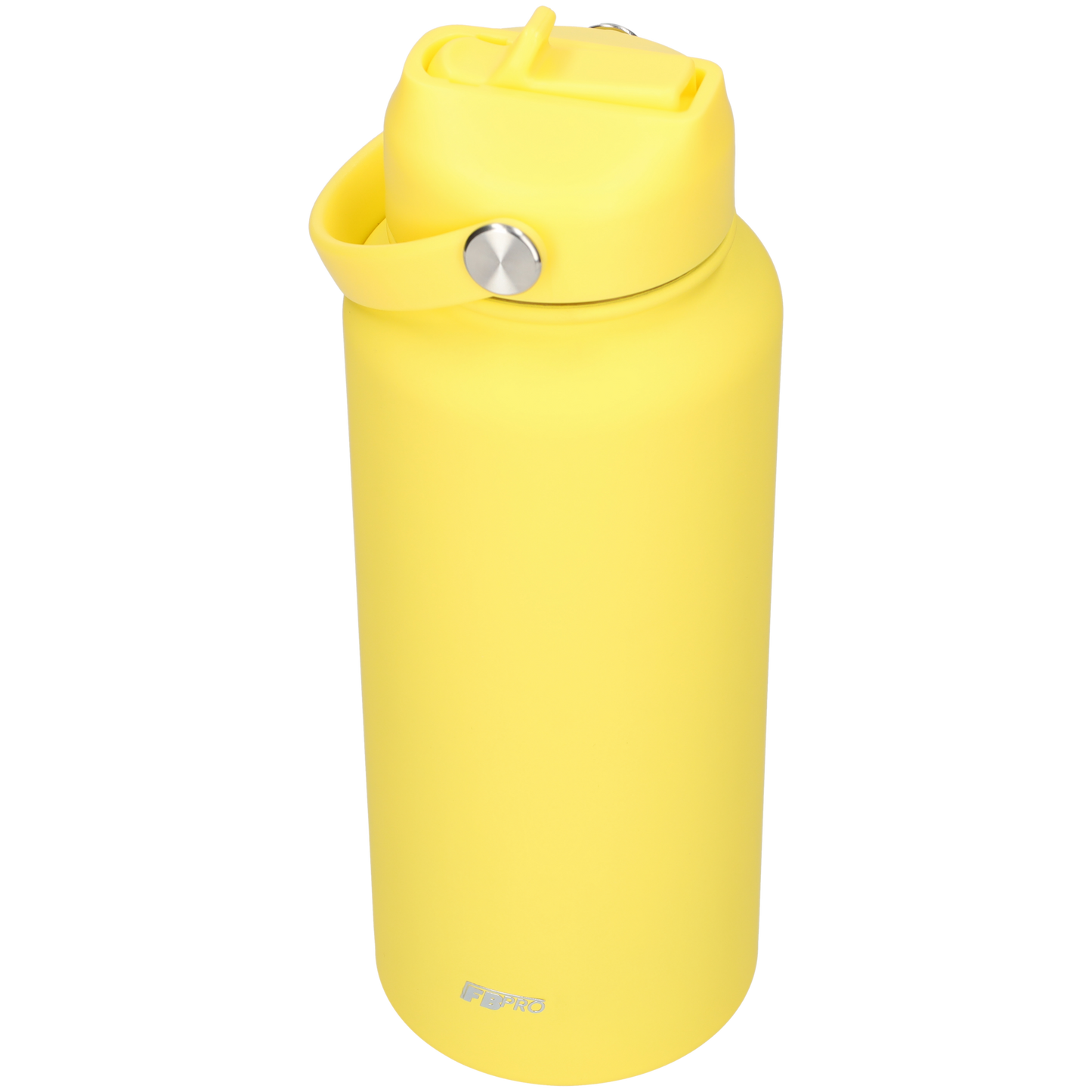 Thermos waterfles 1 liter - Isolerende Waterfles met Draaibare Drinktuit - Lemon Yellow