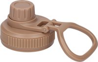 Honden drinkfles met voerbakken - Dubbelwandig - Thermosfles - RVS Fles - BPA vrij - 1 Liter - Bruin