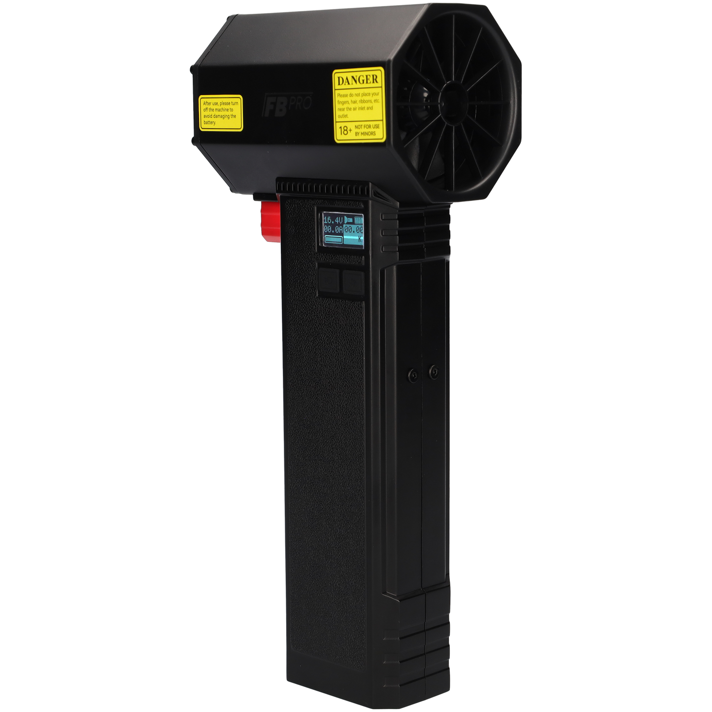 FBT1220 - Super sterke luchtblazer - Turbo fan - Luchtpistool - Met ingebouwde zaklamp - 16.8 V - 440 Watts - 1.2 KG stuwkracht - Oplaadbaar - Zwart