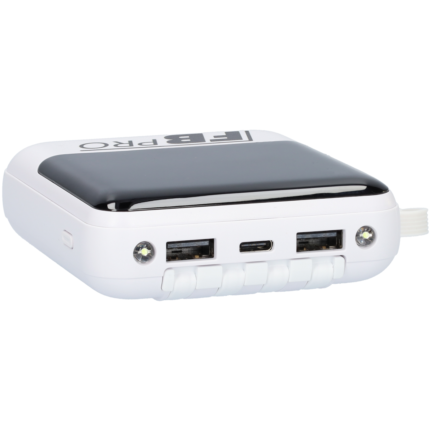 Powerbank - 10000mAh - Oplader - Snel opladen - Alle Oplaad Snoertjes Inbegrepen - Extra Zaklamp - Wit