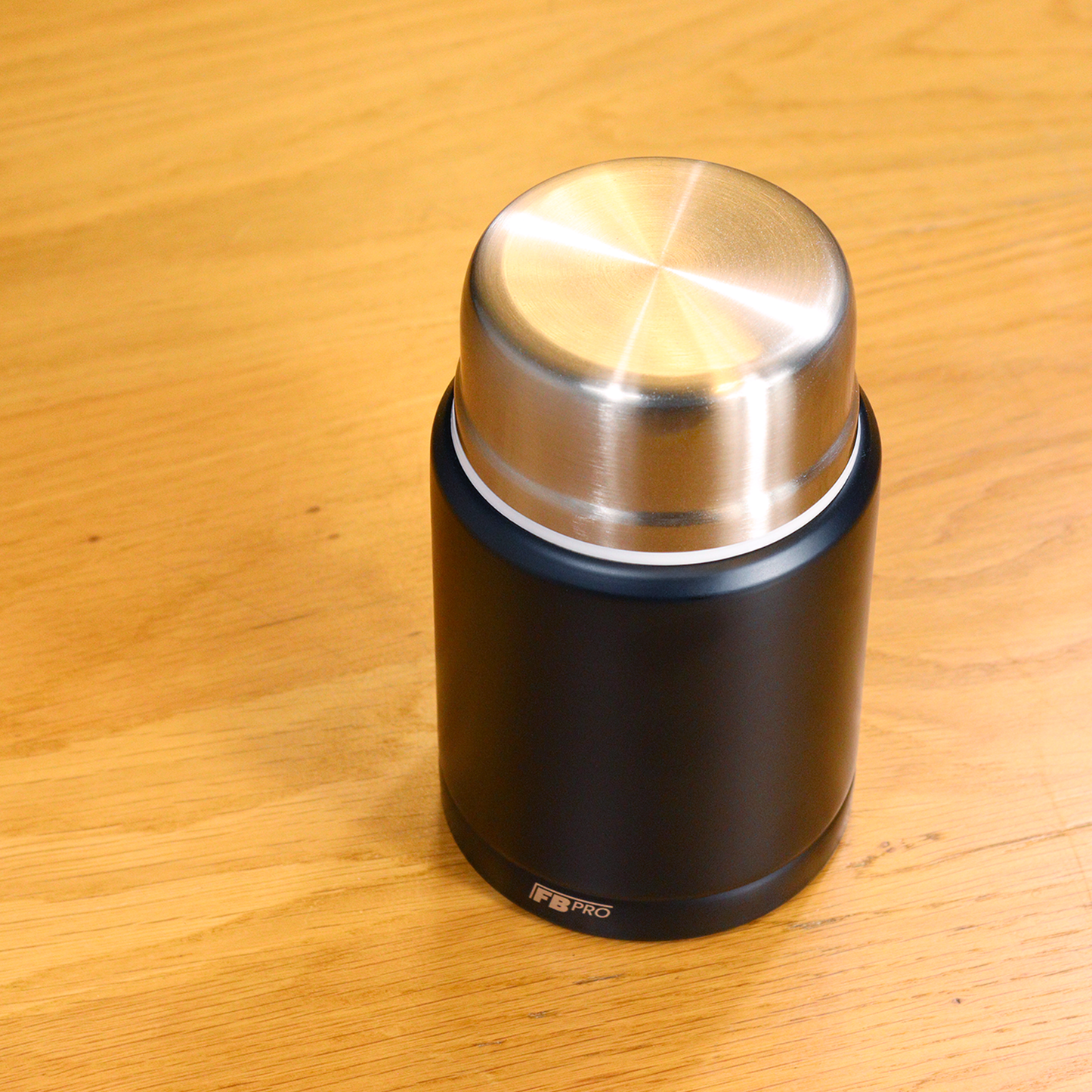 Zwarte & Lichtroze Thermos Voedselcontainer - Thermoskan - 450ml