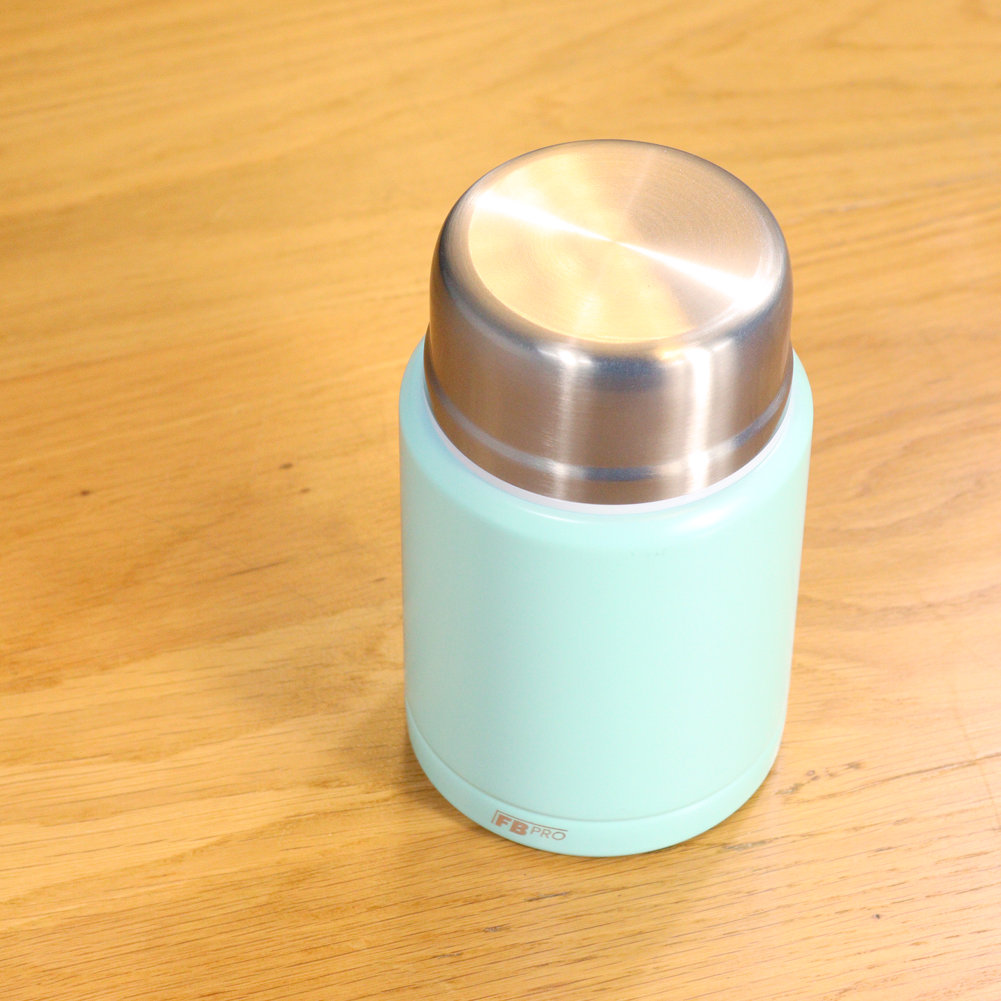 Lichtblauwe Thermos Voedselcontainer met Lepel - Licht blauw - 450ml