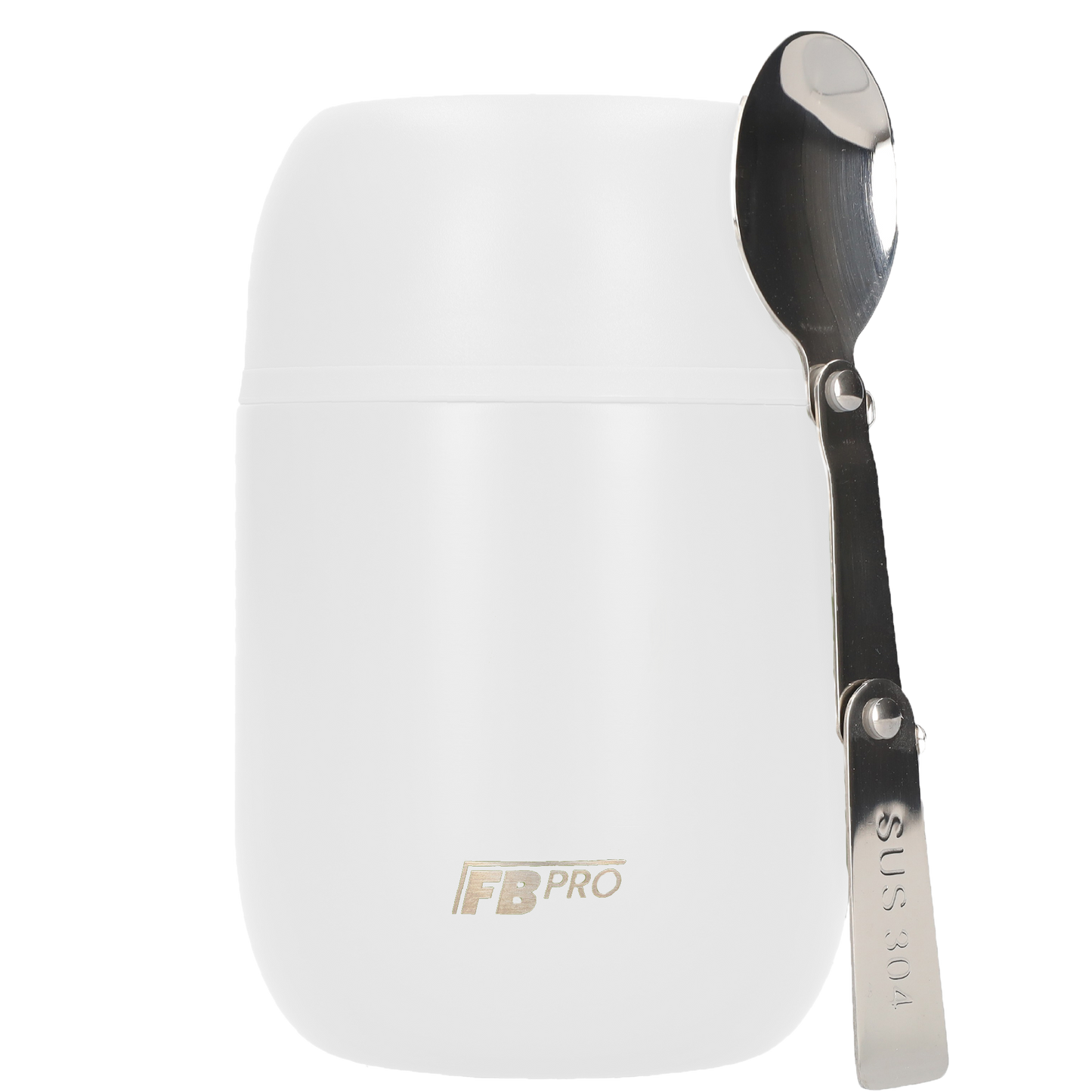 Thermos Voedselcontainer met Lepel - Thermoskan - Wit - 420ml