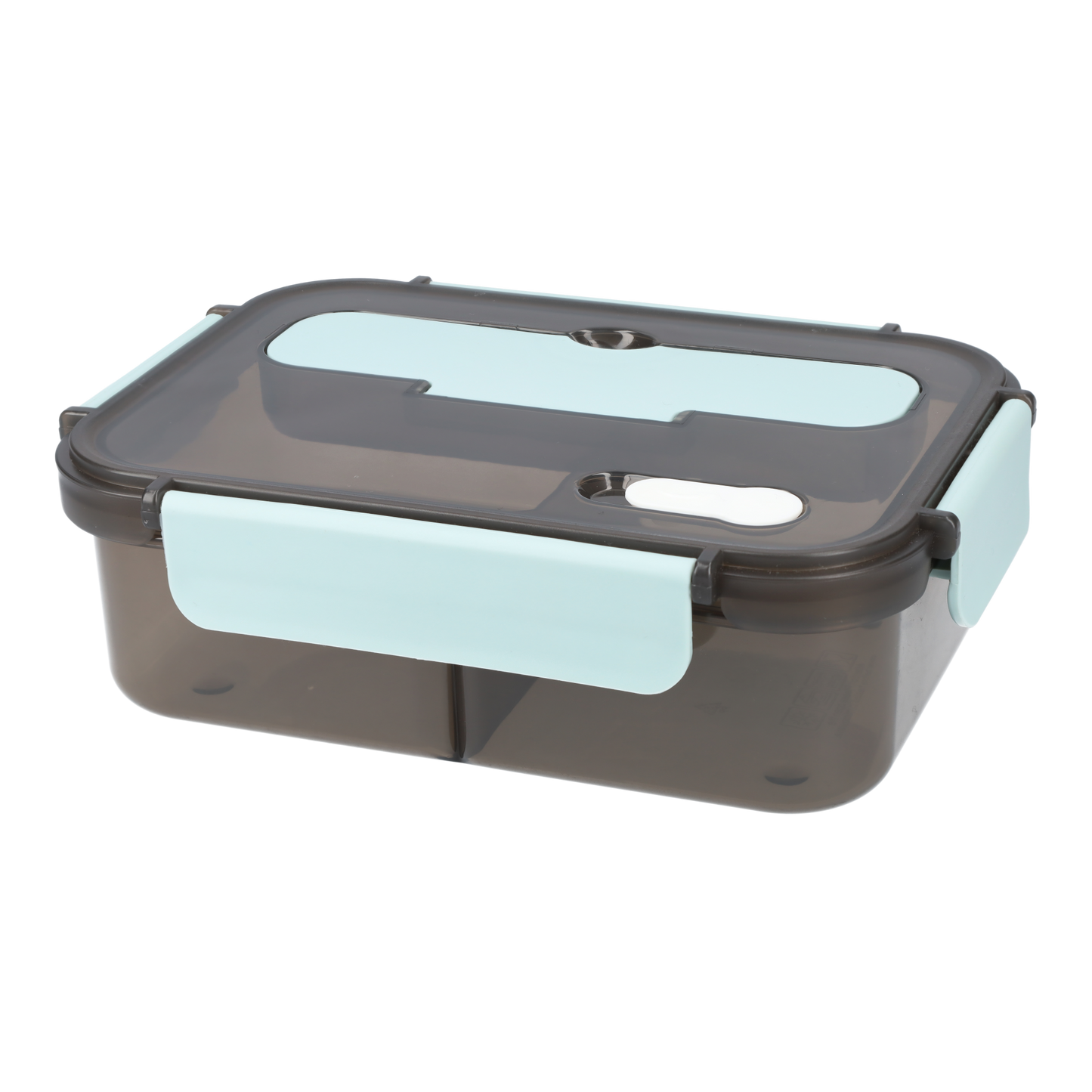 Lichtblauwe Lunchbox met Serviesvak - 1100ml