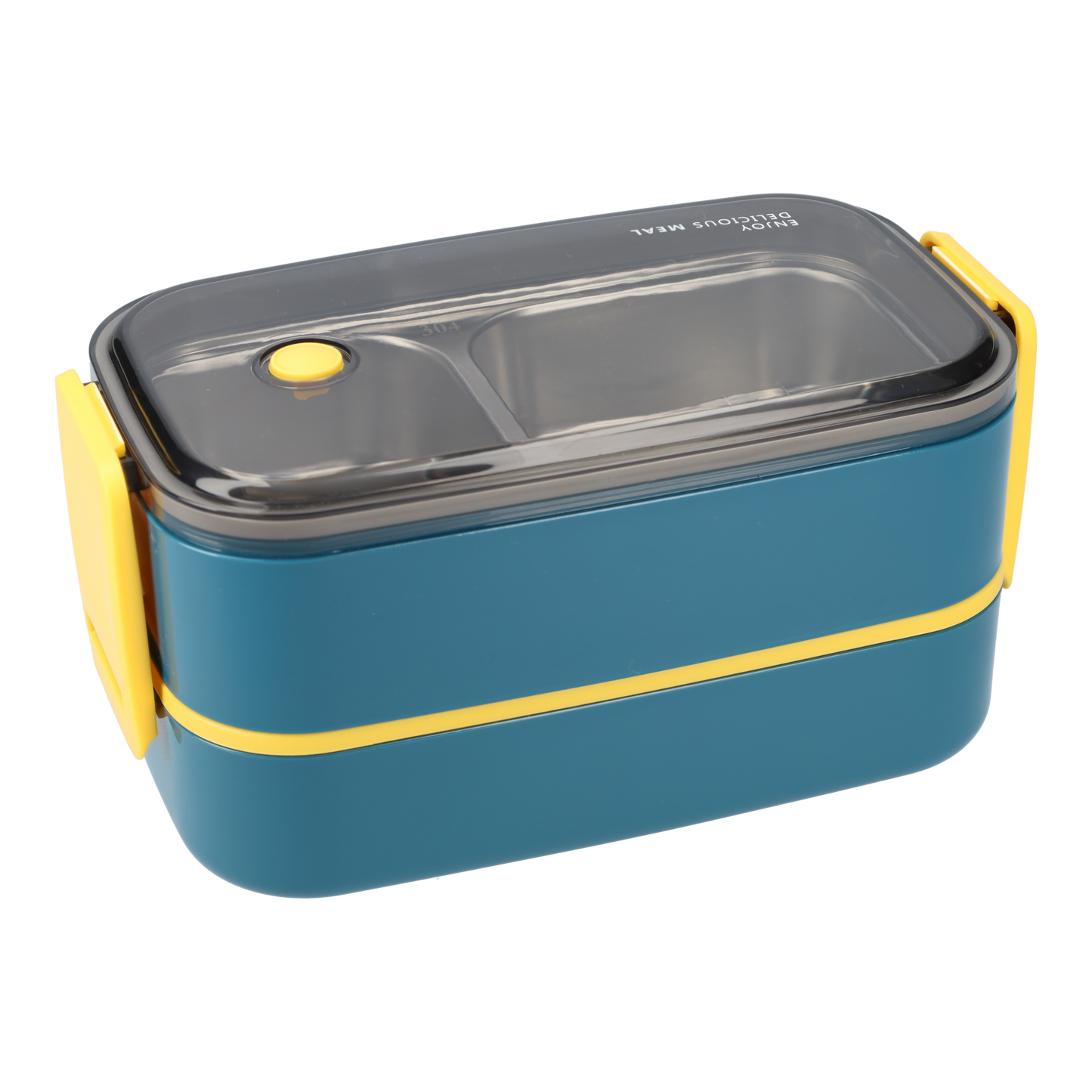 Compacte Lunchbox - Lunchbox voor Volwassenen - Blauw - Geel
