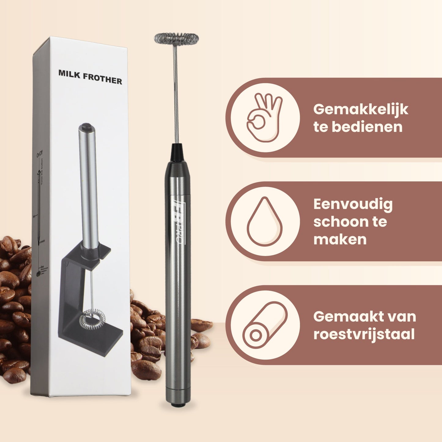 Koffiemelk Opschuimer - Koffiemelk Opklopper - Melkklopper - Koffie Melkopschuimer - Automatische melkopschuimer
