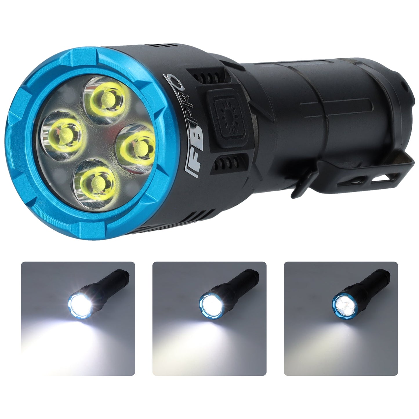 Zaklamp LED - kampeerlamp - Compact formaat - 2000 Lumen - Zwart
