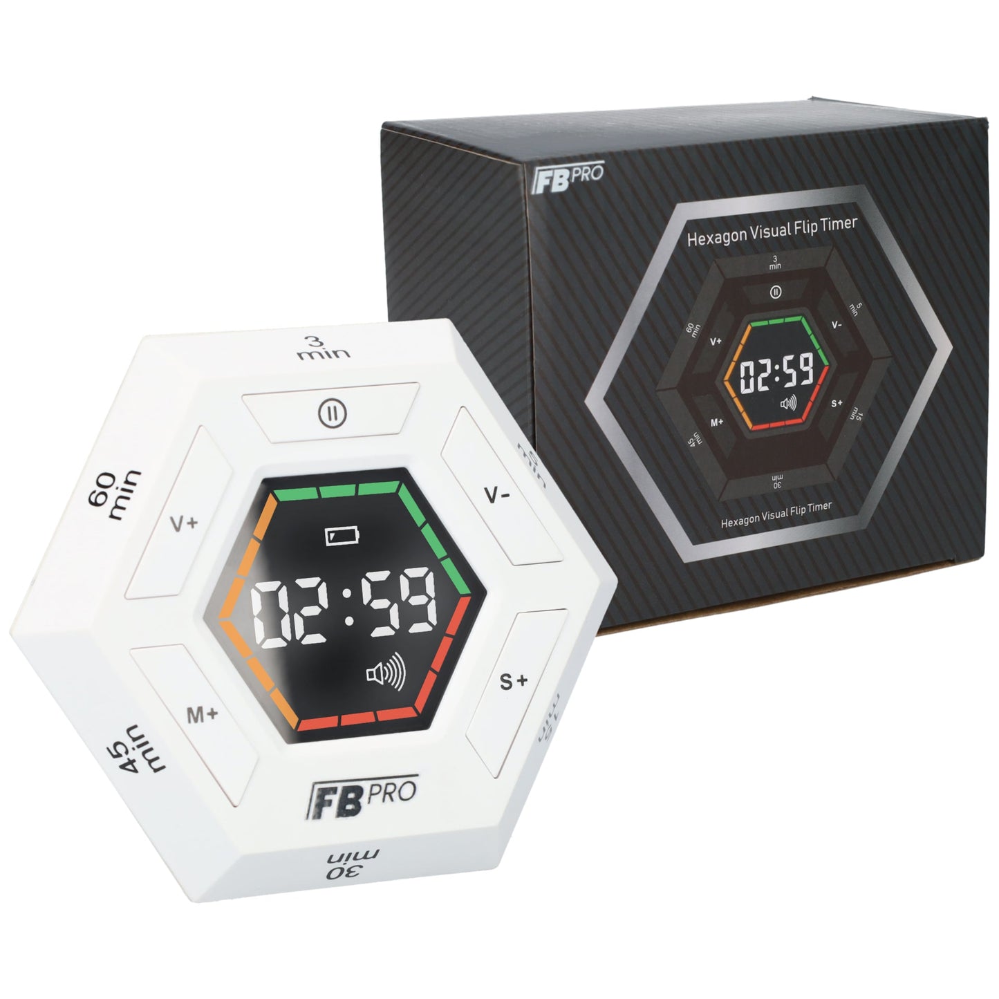 6 Hoekige Digitale Alarmklok - Hexagon Kookwekker