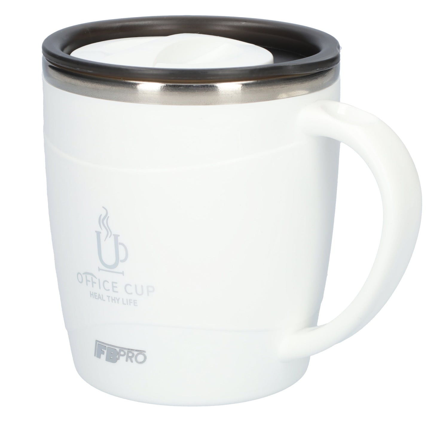 Travel mug - Koffiebeker - Langdurig warm of koud - Sluitbare Bovenkant - Wit