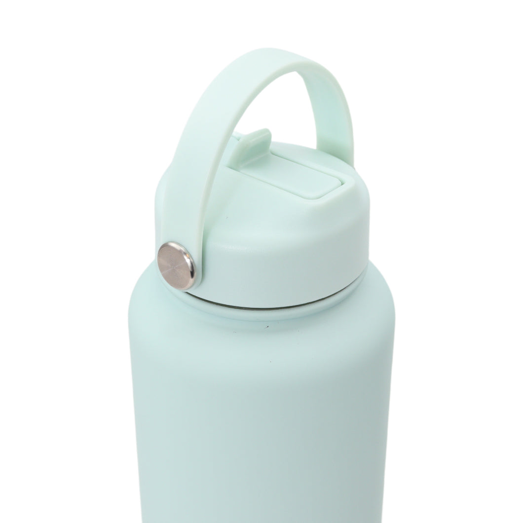 Thermos waterfles 1 liter - Isolerende Waterfles met Draaibare Drinktuit  - Pastel Blauw