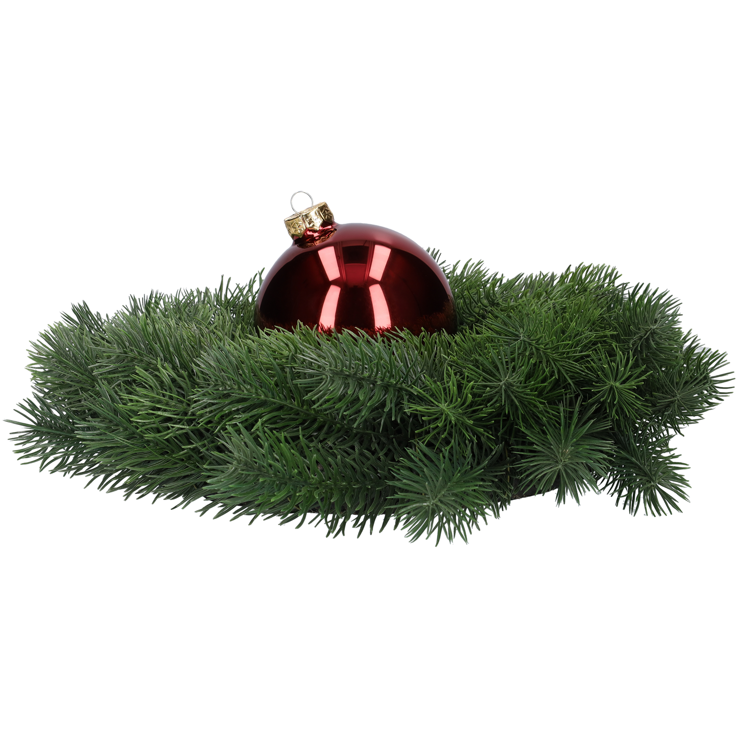Glazen kerstballen - Set van 4 stuks/100mm - Glas - Dark Red Combi - Donkerrood