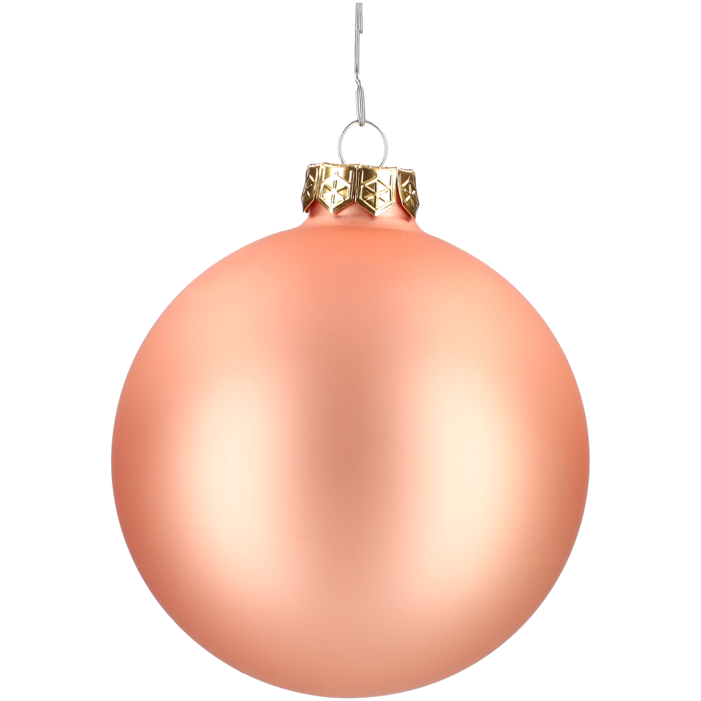 Glazen kerstballen - Set van 4 stuks/100mm - Glas - Coral - Brons/Bronskleurig