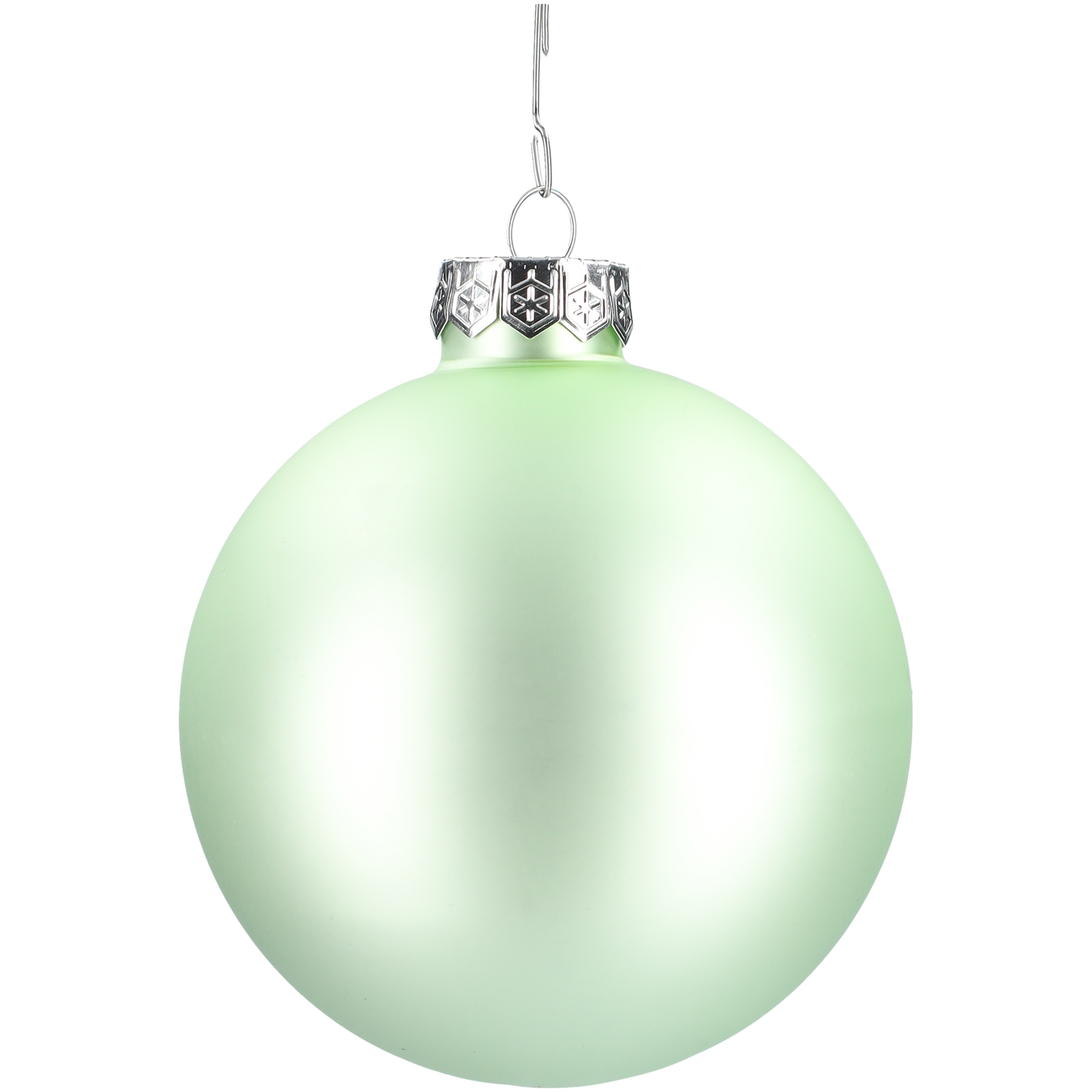 Glazen kerstballen - Set van 4 stuks/100mm - Glas - Oyster Grey - Lichtgrijs