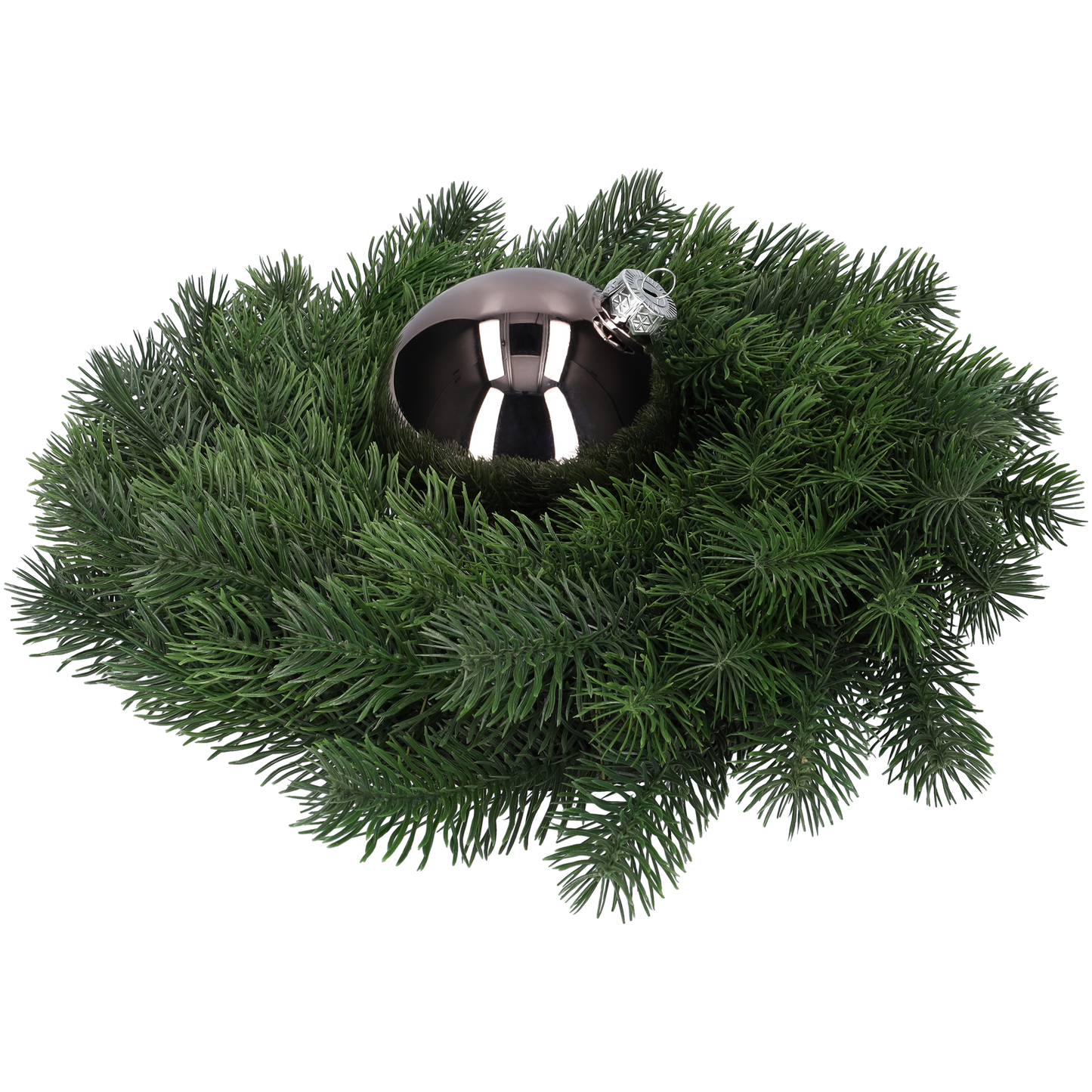 Glazen kerstballen - Set van 4 stuks/100mm - Glas - Titan Grey - Grijs