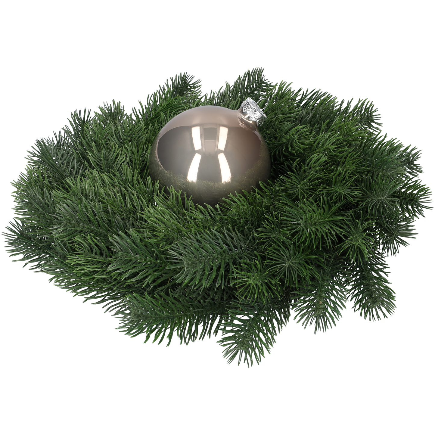 Glazen kerstballen - Set van 4 stuks/100mm - Glas - Titan Grey - Grijs