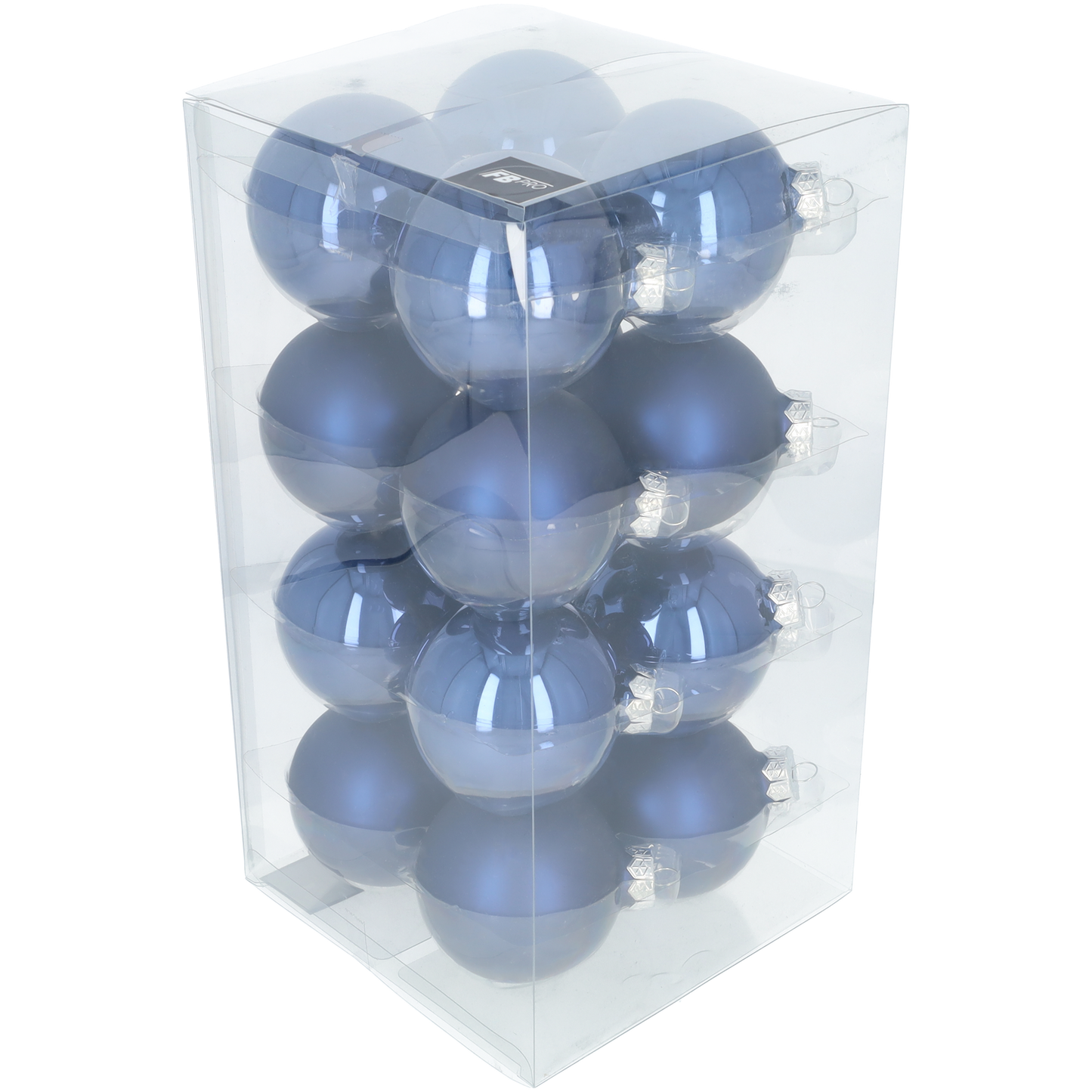 Glazen kerstballen - Set van 16 stuks/80mm - Luxe kerst decoratie - Sfeervolle kerstversiering voor in de kerstboom - Glas - Night Blue- Blauw/Donkerblauw