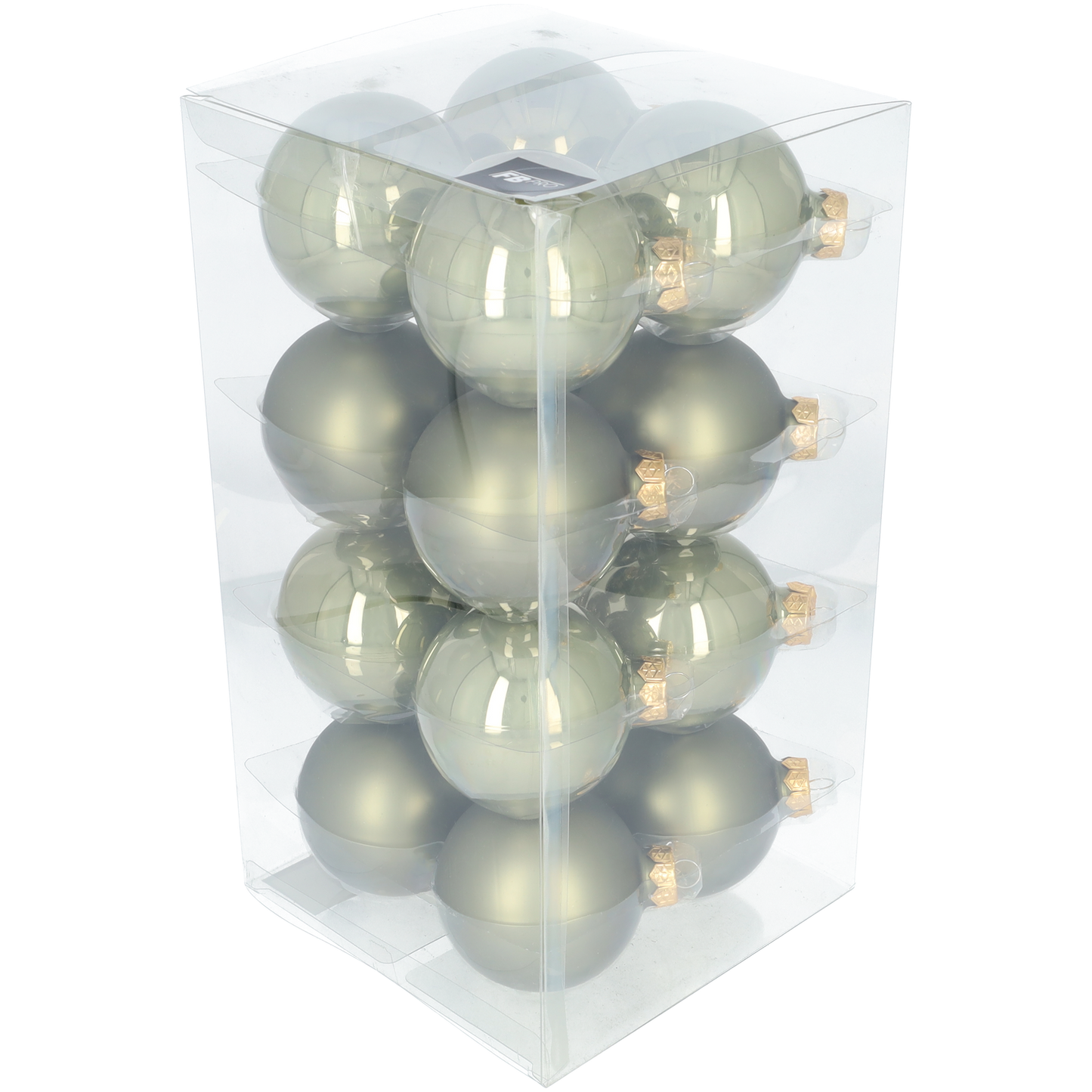 Glazen kerstballen - Set van 16 stuks/80mm - Luxe kerst decoratie - Sfeervolle kerstversiering voor in de kerstboom - Glas - Granite Green - Groen