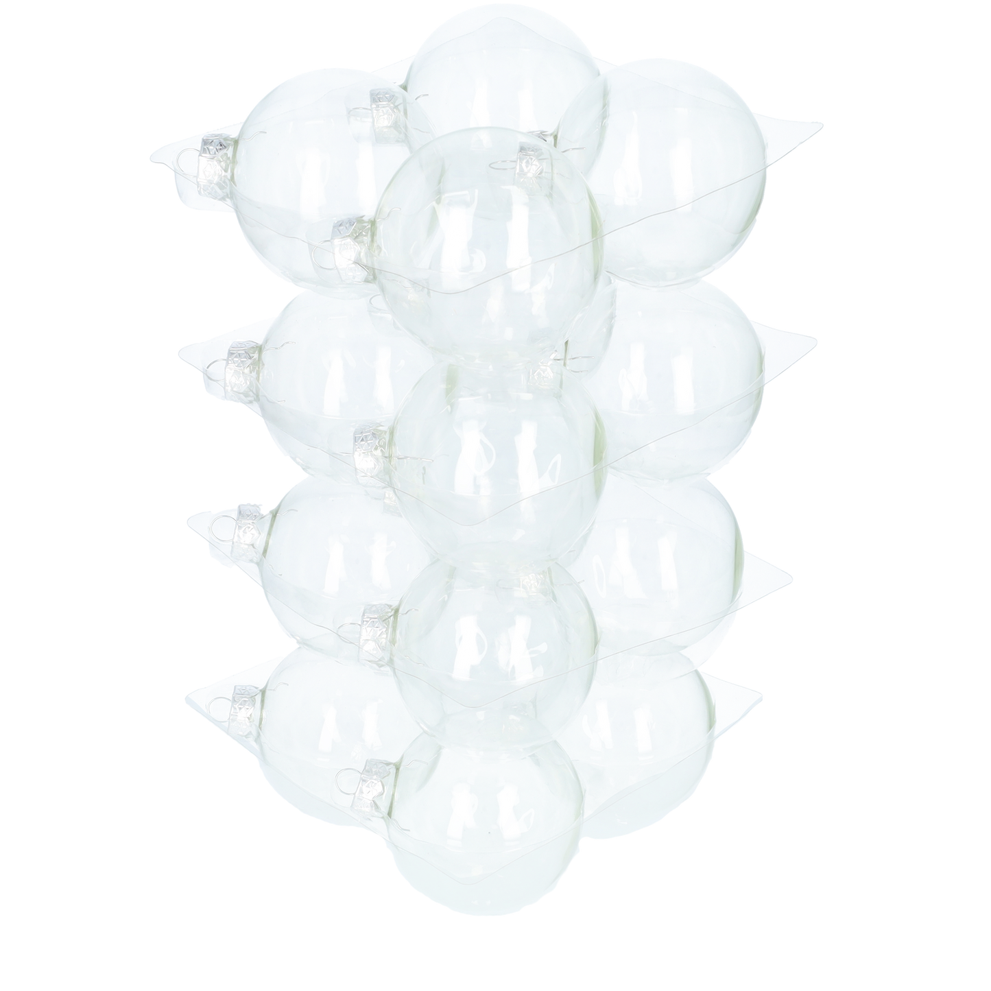 Glazen kerstballen - Set van 16 stuks/80mm - Luxe kerst decoratie - Sfeervolle kerstversiering voor in de kerstboom - Glas - Doorzichtig