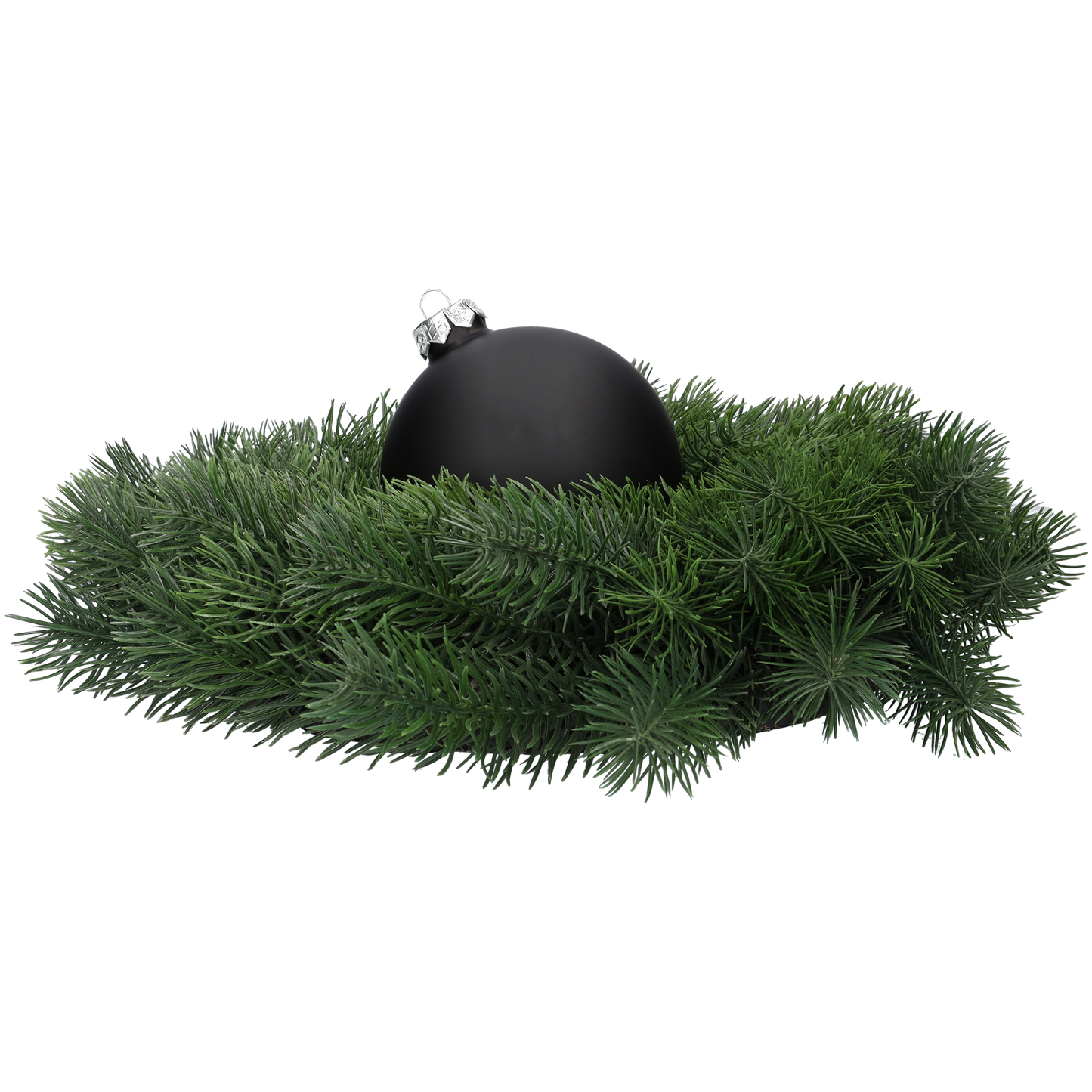 Glazen kerstballen - Set van 4 stuks/100mm - Glas - Black Combi - Zwart