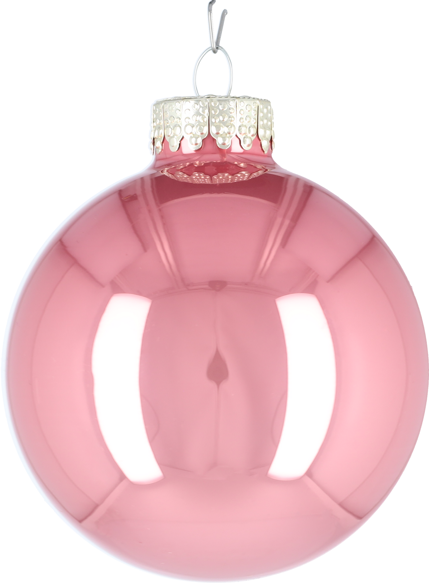 Glazen kerstballen - Set van 16 stuks/80mm - Glas - Wild Blossom - Verschillende Roze tinten