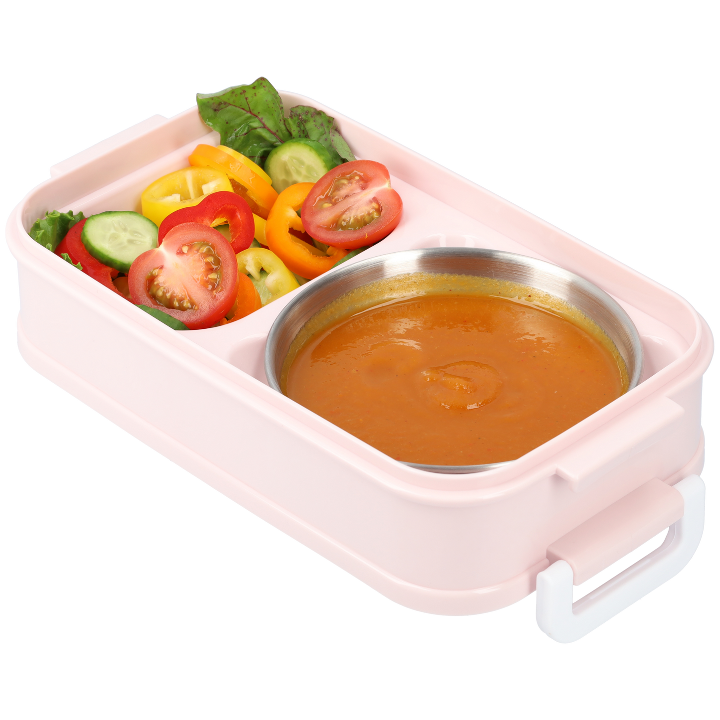 Lunchbox met soepkom Roze - Luxe bentobox - luchtdicht en lekvrij - BPA vrij!