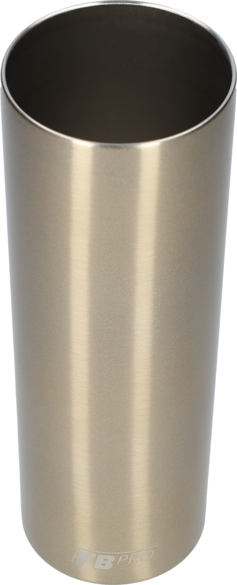 Slanke drinkbeker met rietje - 550 ML - RVS - Grijs