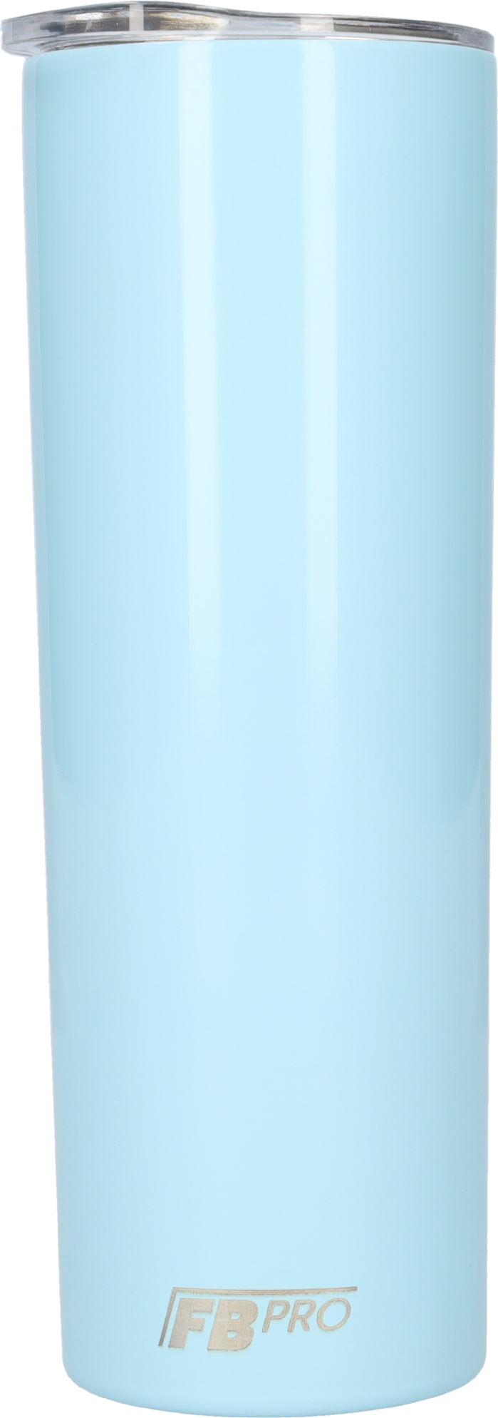 Slanke drinkbeker met rietje - 550 ML - RVS - Baby Blauw